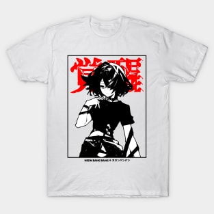 Japanese Streetwear Goth Grunge Anime Girl Manga Aesthetic Black and White T-Shirt